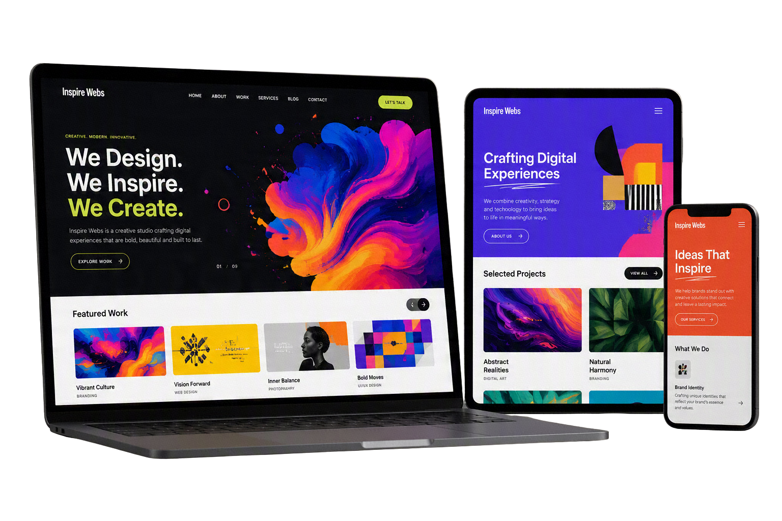 Diseño responsive en computadora, tablet y móvil